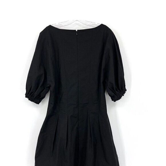 Proenza Schouler White Label Puff Sleeve Half Zip Cotton & Linen NWT 6 $450 - Picture 3 of 7